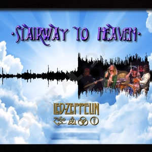 Stairway To Heaven by Led Zeppelin 8&quot;x10&quot; Sound Wave Art INSTANT Digital Download JPG
