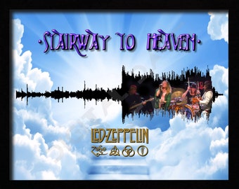 Stairway To Heaven by Led Zeppelin 8"x10" Sound Wave Art INSTANT Digital Download JPG