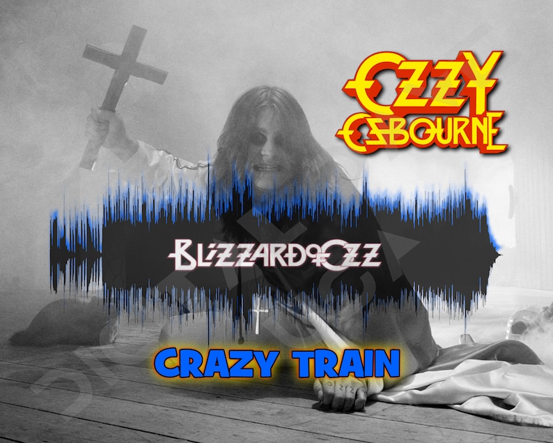 Crazy Train By Ozzy Osbourne Blizzard Of Ozz 8x10 Sound Wave Art Il 794xN.3156577310 Pmya