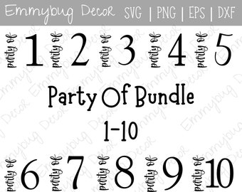 Party of SVG | Plotterdatei Party of Bundle | Familienfeier digitaler Dateien