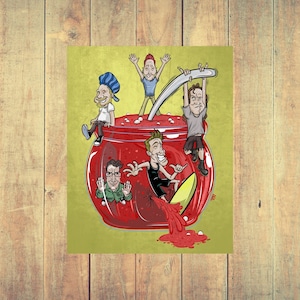 Stampa artistica dei Pearl Jam, poster dei Pearl Jam, arredamento da parete per la casa e la scrivania, illustrazione per gli amanti della musica grunge, icona punk rock, regalo della band di Seattle