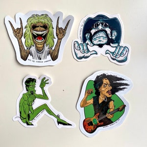 Rock Music Stickers Set, Monsters Stickers Pack, Motörhead Sticker, Heavy Metal Stickers, Heavy Music Vinyl Sticker, Motorhead music