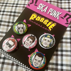 Ska Punk badges Set, Ska Punk Music Pins, Ska punk rock buttons, Ska Core 90&#39;s best bands, Less Than Jake, The Interrupters, Reel Big Fish