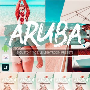 ARUBA - 5 Lightroom Mobile Presets - for Summer, Instagram, Influencer, Blogger Filters