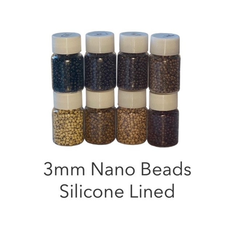 3mm Nano Beads Silicone Lined HIGH QUALITY for Nano Tip Hair Etsy