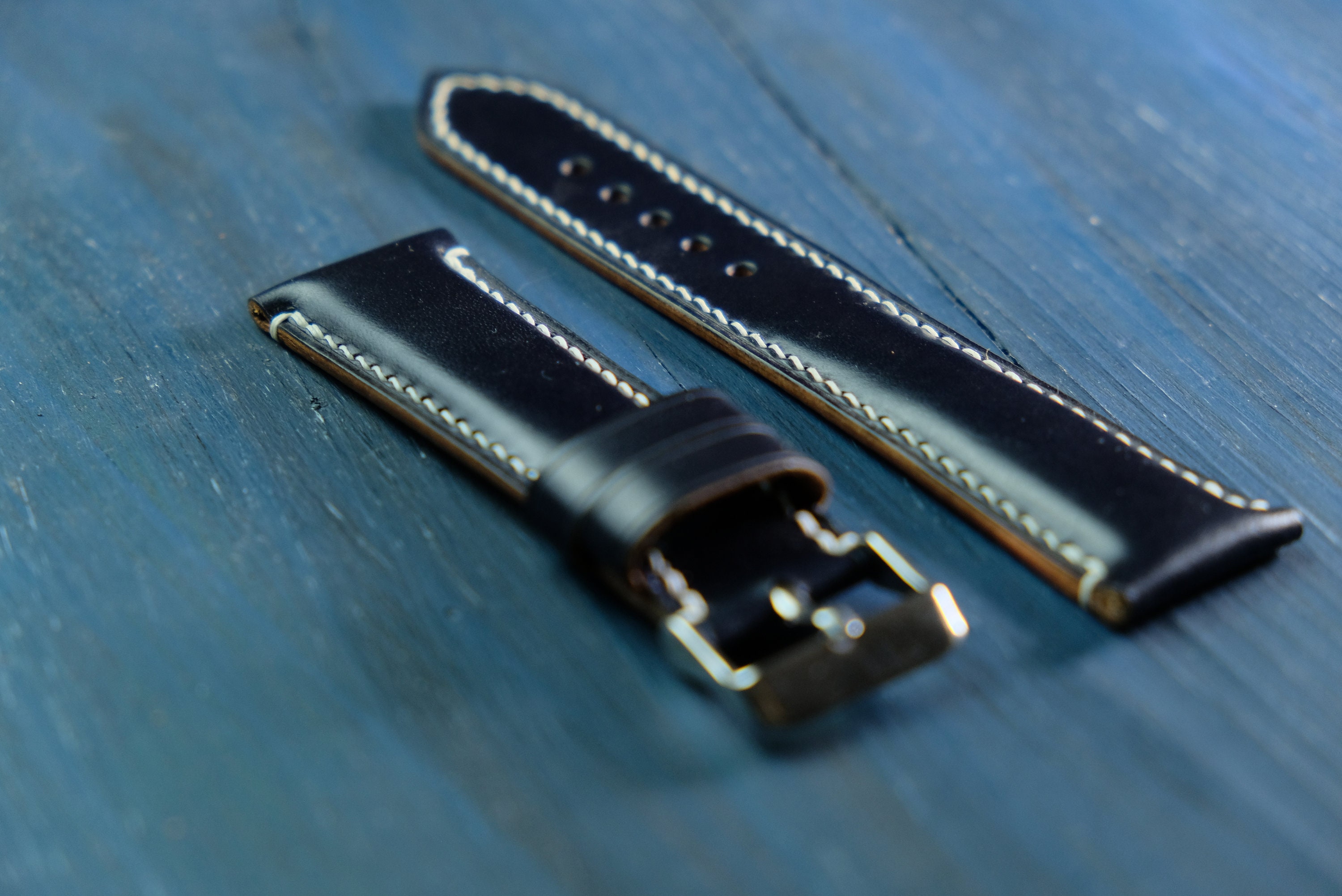 Dark Blue Watch strap. Luxury premium watch band. 18mm 20mm Etsy
