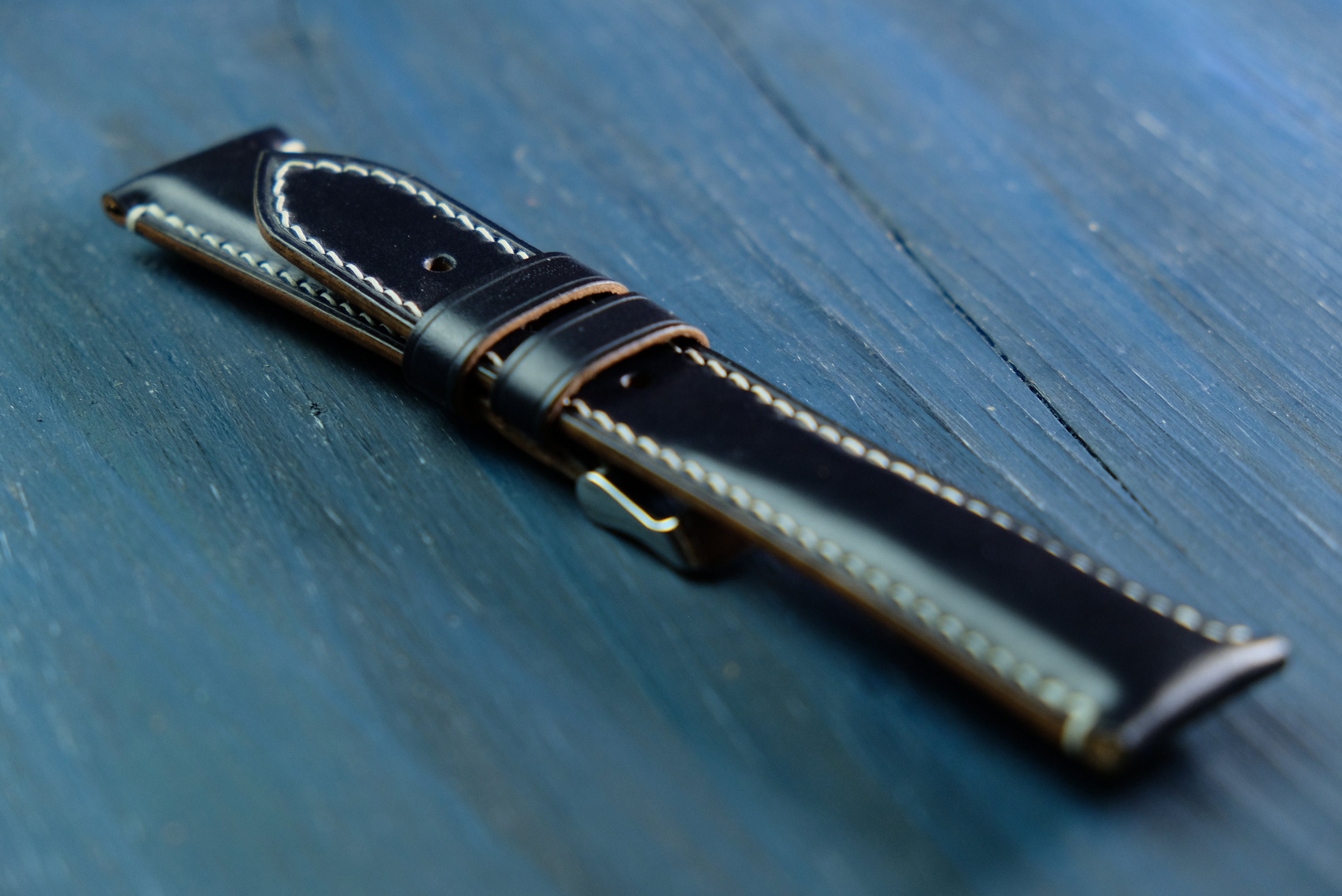 Dark Blue Watch strap. Luxury premium watch band. 18mm 20mm Etsy