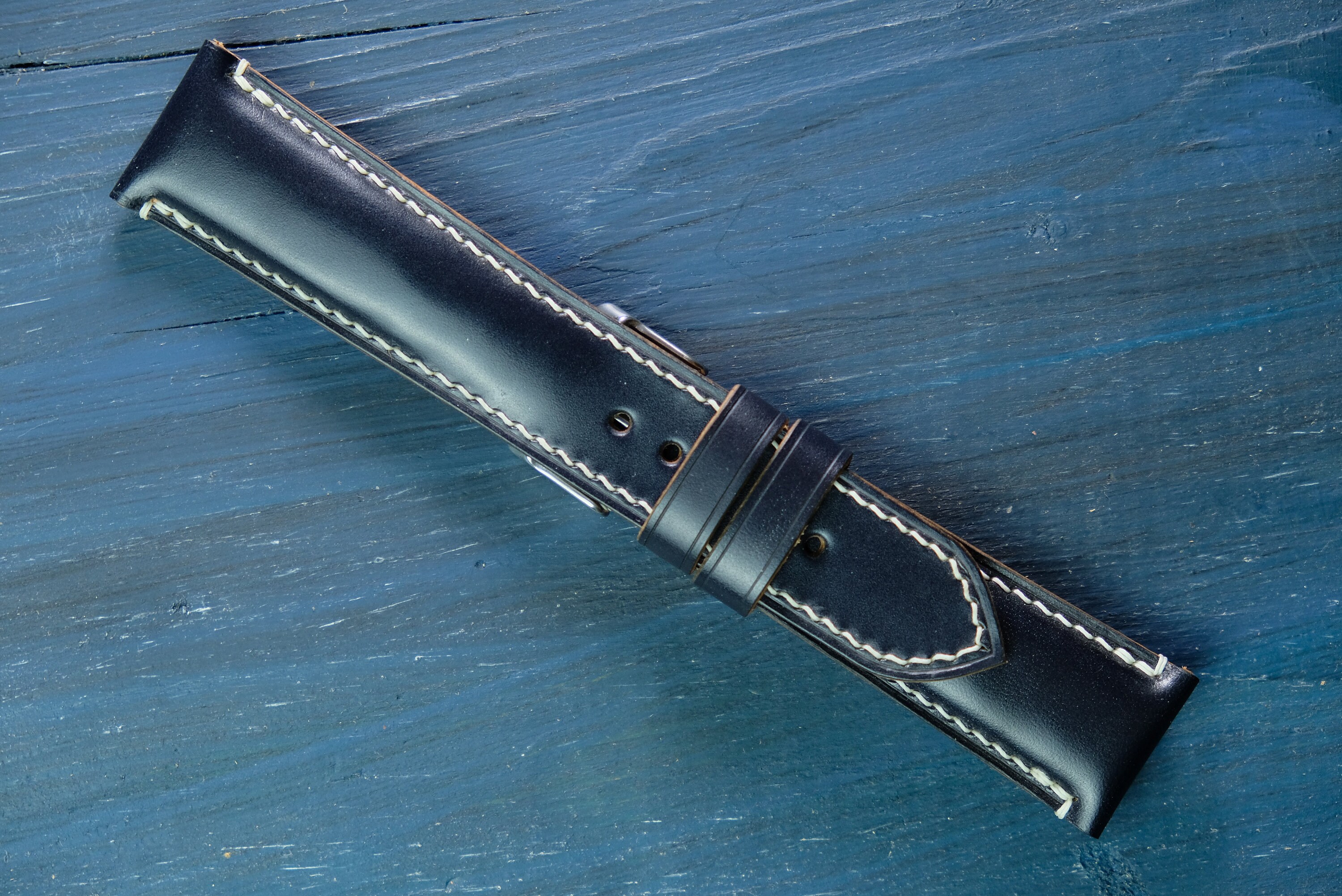 Dark Blue Watch strap. Luxury premium watch band. 18mm 20mm Etsy