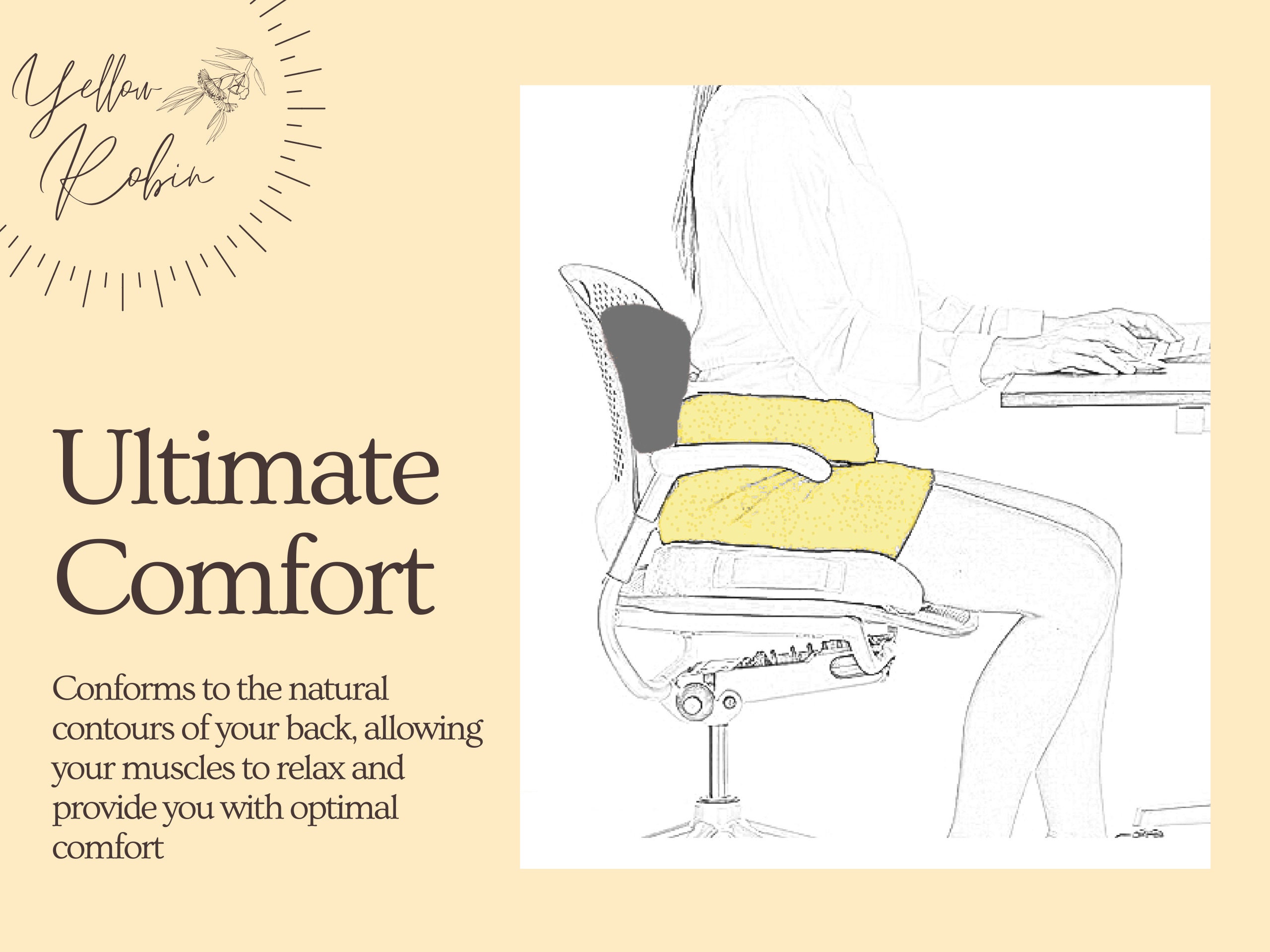 Buckwheat Hulls Back or Neck Support Pillow Australian Etsy