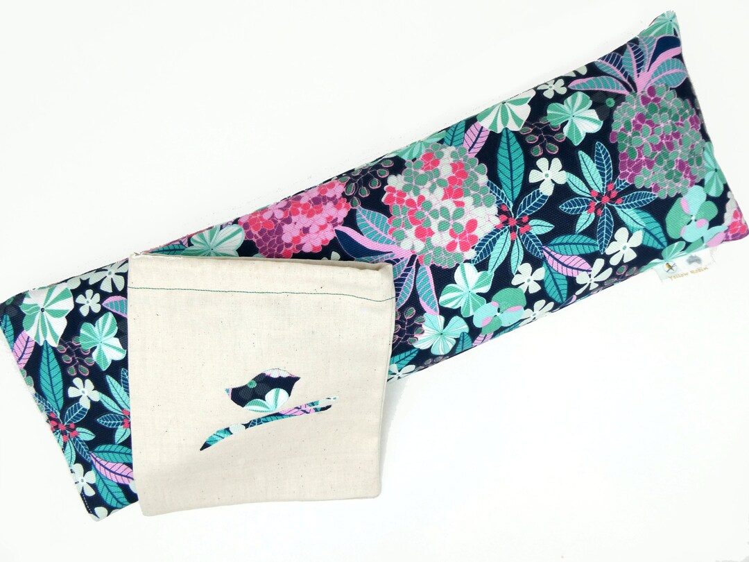 Buckwheat Hulls Back or Neck Support Pillow Australian Handmade tropical Floral Gift for Her