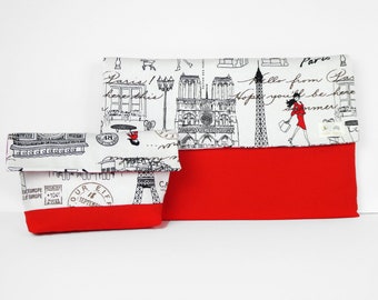 Parisian Laptop Sleeve with Tech Pouch: Custom Fit MacBook Cover