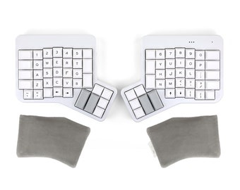 Natural Wrist Rests for Split Keyboard (Buckwheat Hulls Filler\Washable Cover) Australian Handmade (Sensation)