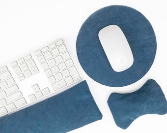 Adjustable Wrist Rests for Keyboard & Mouse | Breathable Natural Filling, Ergonomic, Washable cover, Australian Handmade