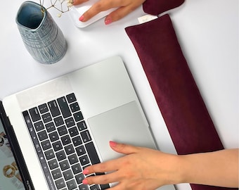 Ergonomic Wrist Rests | Adjustable Buckwheat Wrist Support for Typing & Gaming | Handmade, Washable Cover
