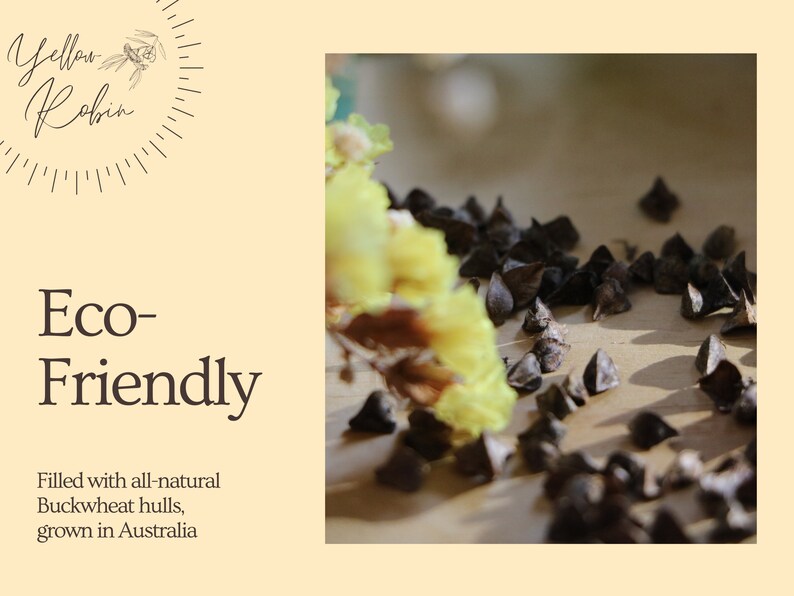 Buckwheat Hulls Back or Neck Support Pillow Australian Etsy