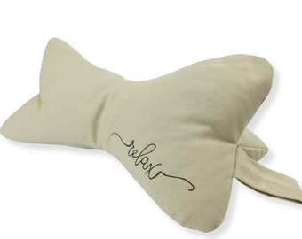 Embroidered Buckwheat Neck Pillow: Adjustable Headrest, Australian Handmade