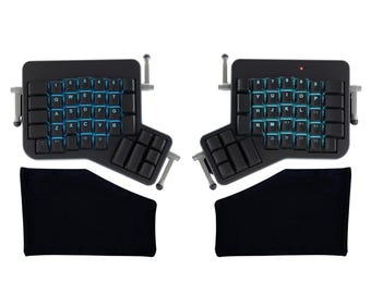 Reposamuñecas con teclado dividido / Funda ajustable y lavable / Soporte ergonómico para ErgoDox EZ, Redragon K585 / Almohadilla para la muñeca para juegos y mecanografía