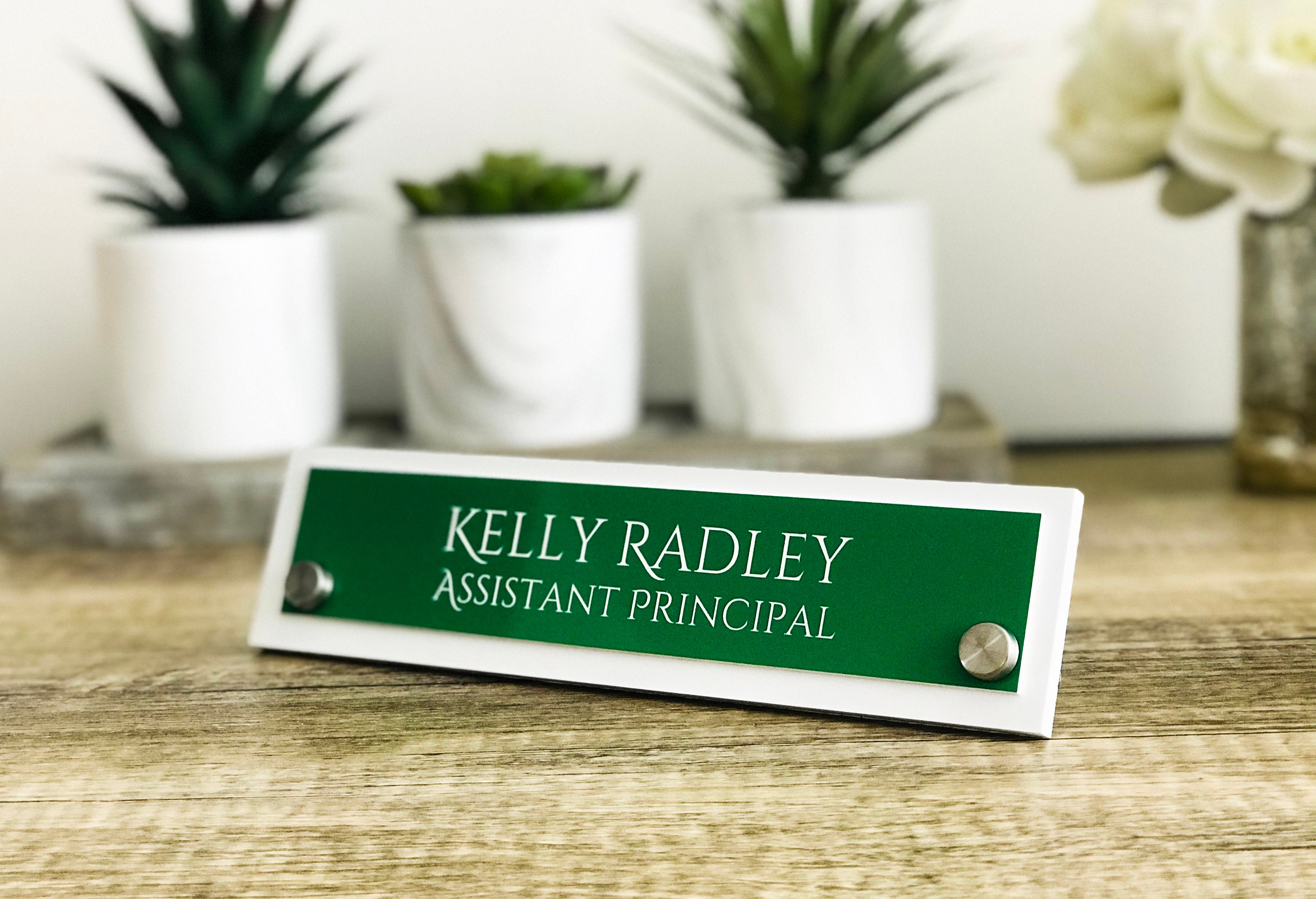 Desk Name Plate Name Plates for Desk Personalized Gift Etsy