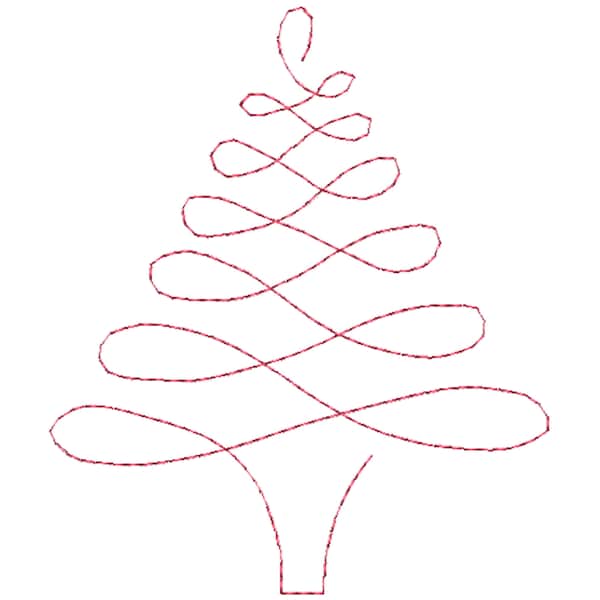 Quilt block machine embroidery design | Christmas tree | 4", 5", 6" height | 3 sizes | for 4x4 5x7 6x10 hoop | Single and Triple run