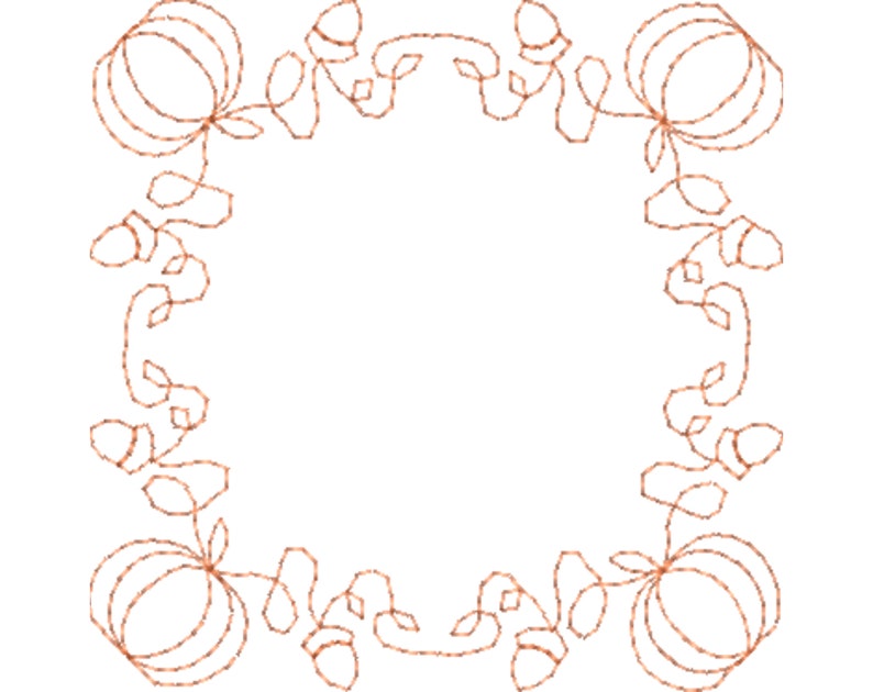 3 sizes for 4x4 5x7 6x10 hoop Quilt block machine embroidery design 5 Pumpkin frame Single and Triple run 4 6 square