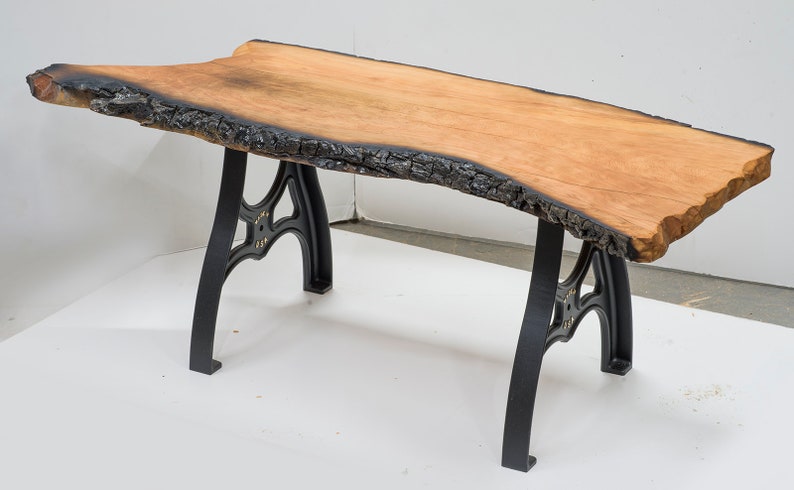Alligator Juniper Live Edge Coffee Table With Burn Edges