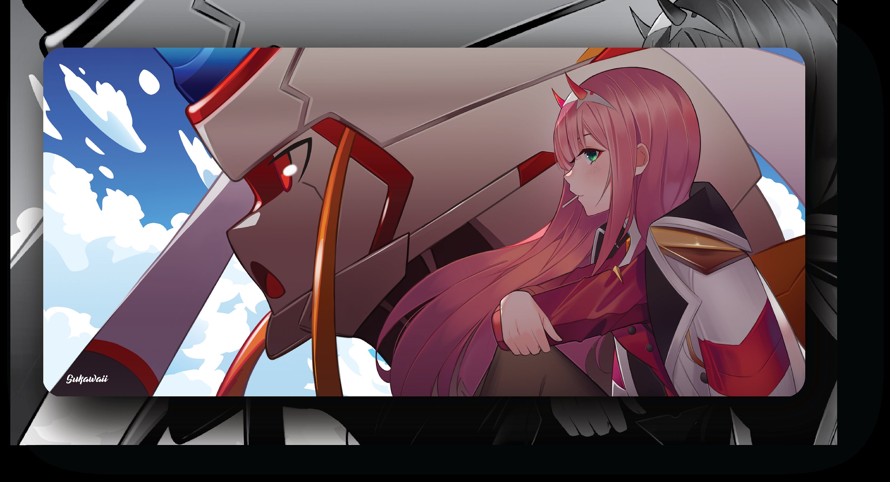 Darling In The Franxx Zero Two Anime Cartoon Characters Scroll Painting  Home Decor Poster Hanging Painting Anime Fans Gift 19.7x29.5Inch/50x75cm :  : Home & Kitchen