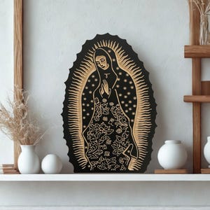 Our Lady of Guadalupe Sculptural Wall Decor, Catholic Home Decor, Marian Gift