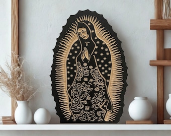 Our Lady of Guadalupe Sculptural Wall Decor, Catholic Home Decor, Marian Gift
