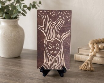 10th Anniversary Tally Mark Tree, 10 Years Together, Gift for Husband Wife