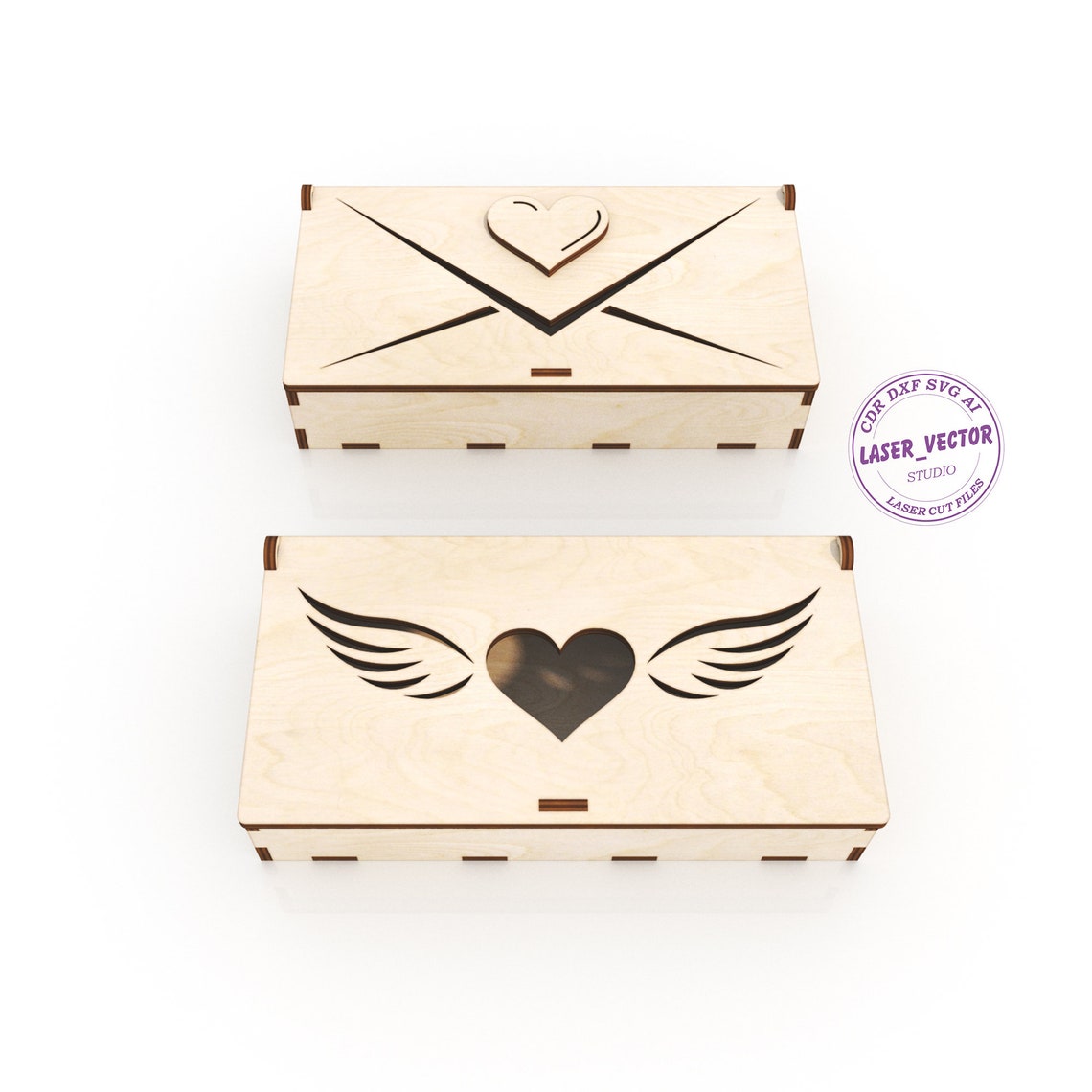 Jewelry box laser cut file valentines day box vector cut Etsy