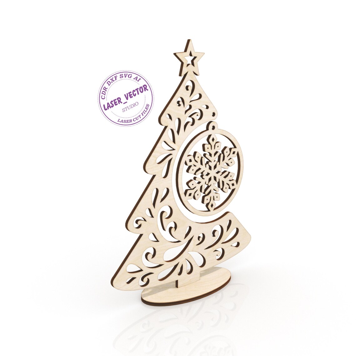 Christmas tree cnc cut file Christmas cnc template Christmas | Etsy