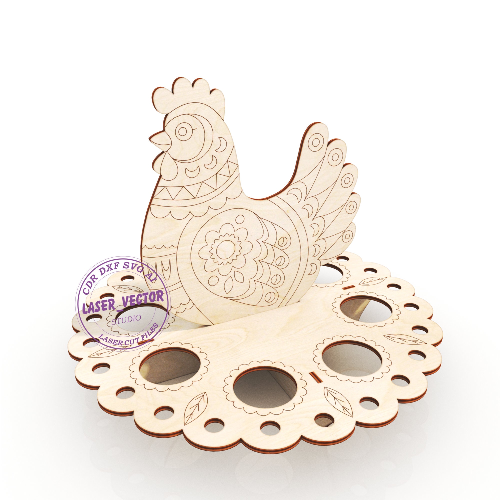 Egg Holder Laser Cut File Easter Box Laser Model Easter Etsy