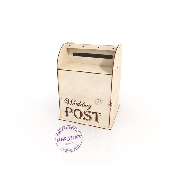 Download Wedding Post Box Laser Cut File Wedding Card Box Vector File Etsy