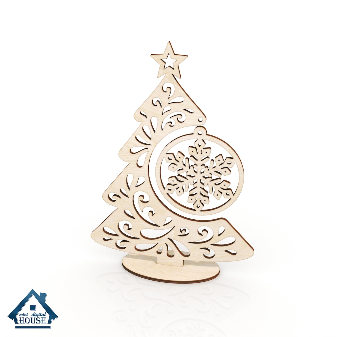 Árbol de Navidad cnc archivo de corte Navidad cnc plantilla | Etsy