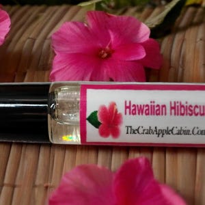 Huile de parfum à bille à l'hibiscus d'Hawaï 10 ML image 1