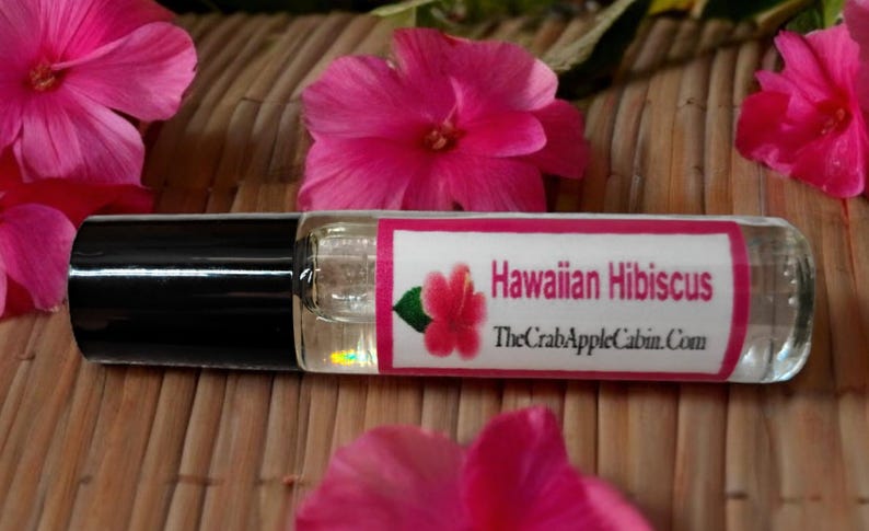 Huile de parfum à bille à l'hibiscus d'Hawaï 10 ML image 1