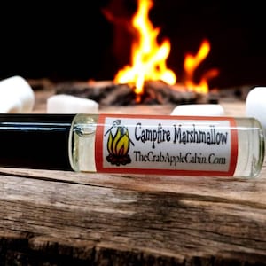 Campfire Marshmallow Roll-on Perfume Fragrance & Essential Oil Blend 10 ML .33 Ounce