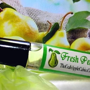 Fresh Bartlett Pear & Apple Roll-on Perfume Fragrance with Essential Oil Blend 10 ML .33 Ounce