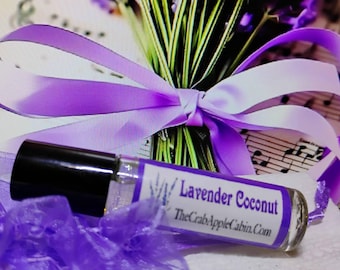 Lavender Coconut Roll-on Perfume Oil 10 ML .33 Ounce