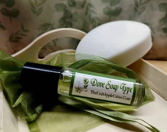 Dove Soap TYPE Unisex Roll-on Perfume Oil 10 ML .33 Ounce