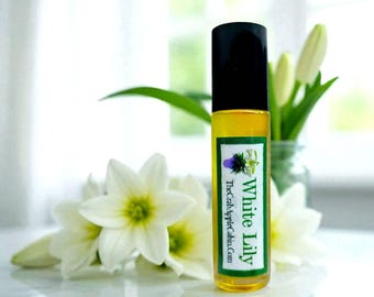 White Lily Roll-On Perfume: Stargazer Lily Scent, Essential Oil Blend
