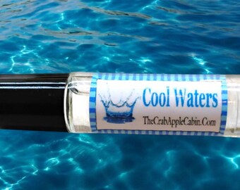 Men's Water Type Perfume Oil, Organic Jojoba, 10 mL Roll-On