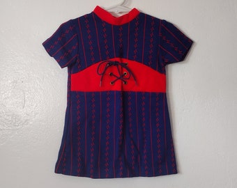 Kids Vintage Mod Mini Dress by Sears Size 2
