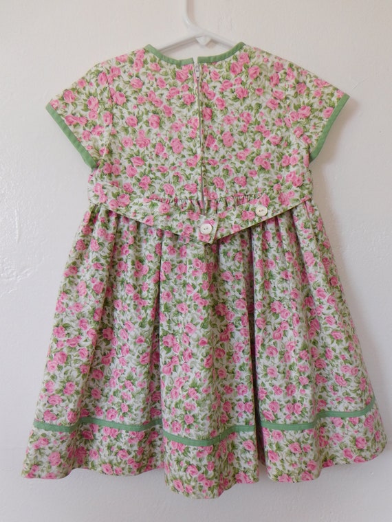 SZ 4 | Kid's 90's Sylvia Whyte Rose Print Dress |… - image 6