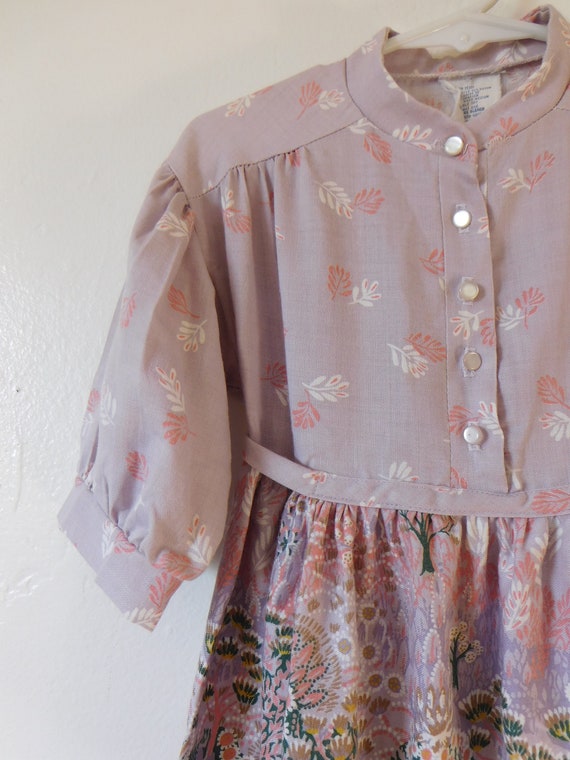 Kids Size 3-4 | Vintage Purple Floral Dress | 197… - image 3