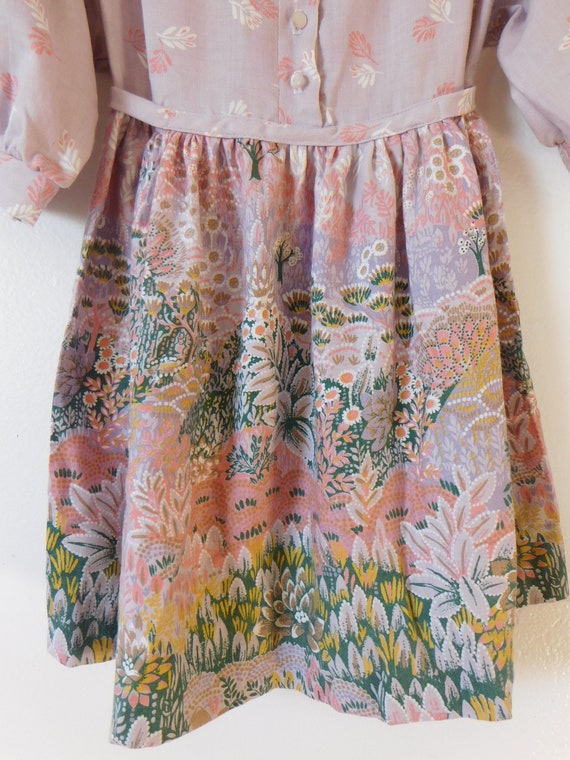 Kids Size 3-4 | Vintage Purple Floral Dress | 197… - image 5