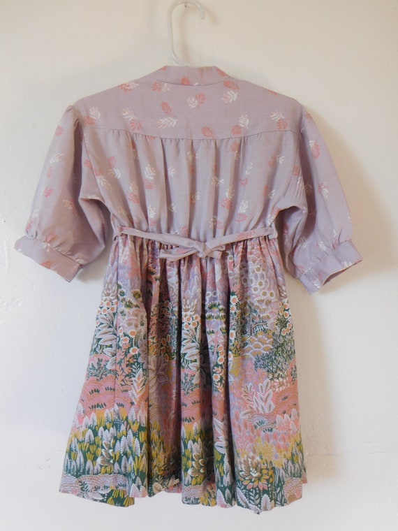 Kids Size 3-4 | Vintage Purple Floral Dress | 197… - image 6