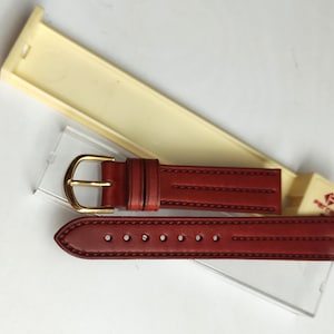 Brown Leather Watch Strap, 17 mm calf leather strap, Brown calf skin watch band