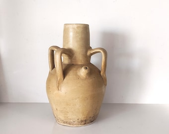 Antique Spanish Botijo | Rustic Terracotta Water Jug | Handmade Clay Vessel with Handles & Spout