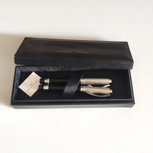 Set of 2 Pens Balenciaga, Vintage Balenciaga Italy Pen's Set, Balenciaga Rollerball Italy Pens